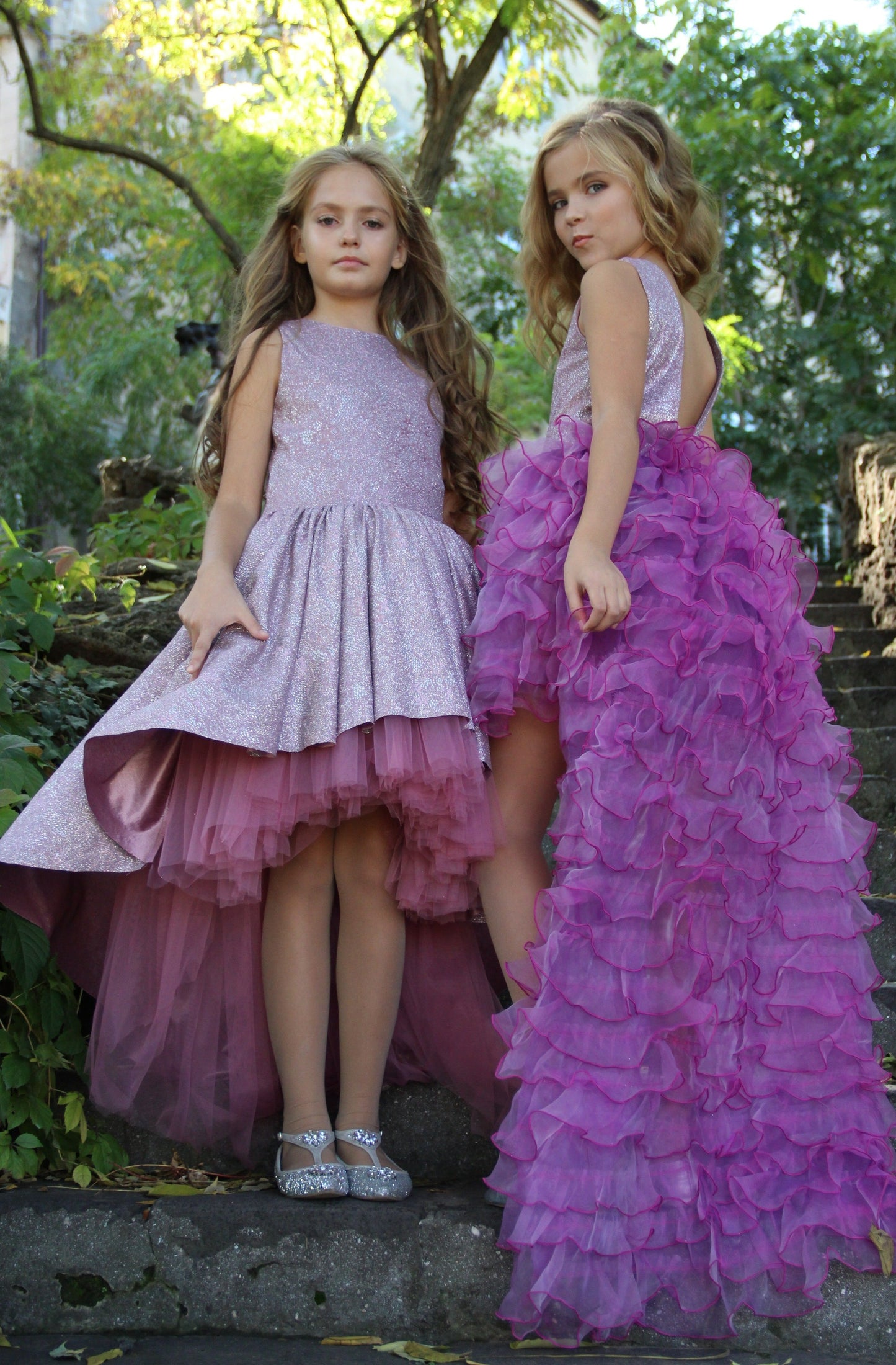 VIVIAN FUCHSIA ORGANZA DRESS