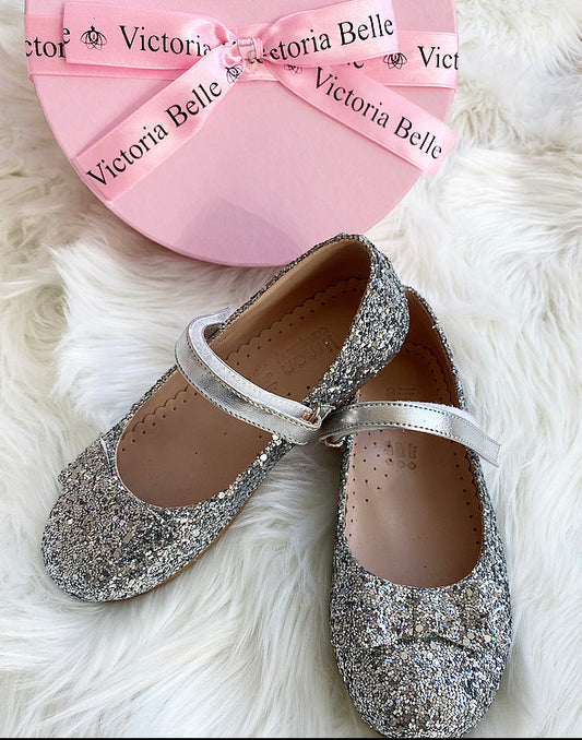 SILVER GLITTER SHOES